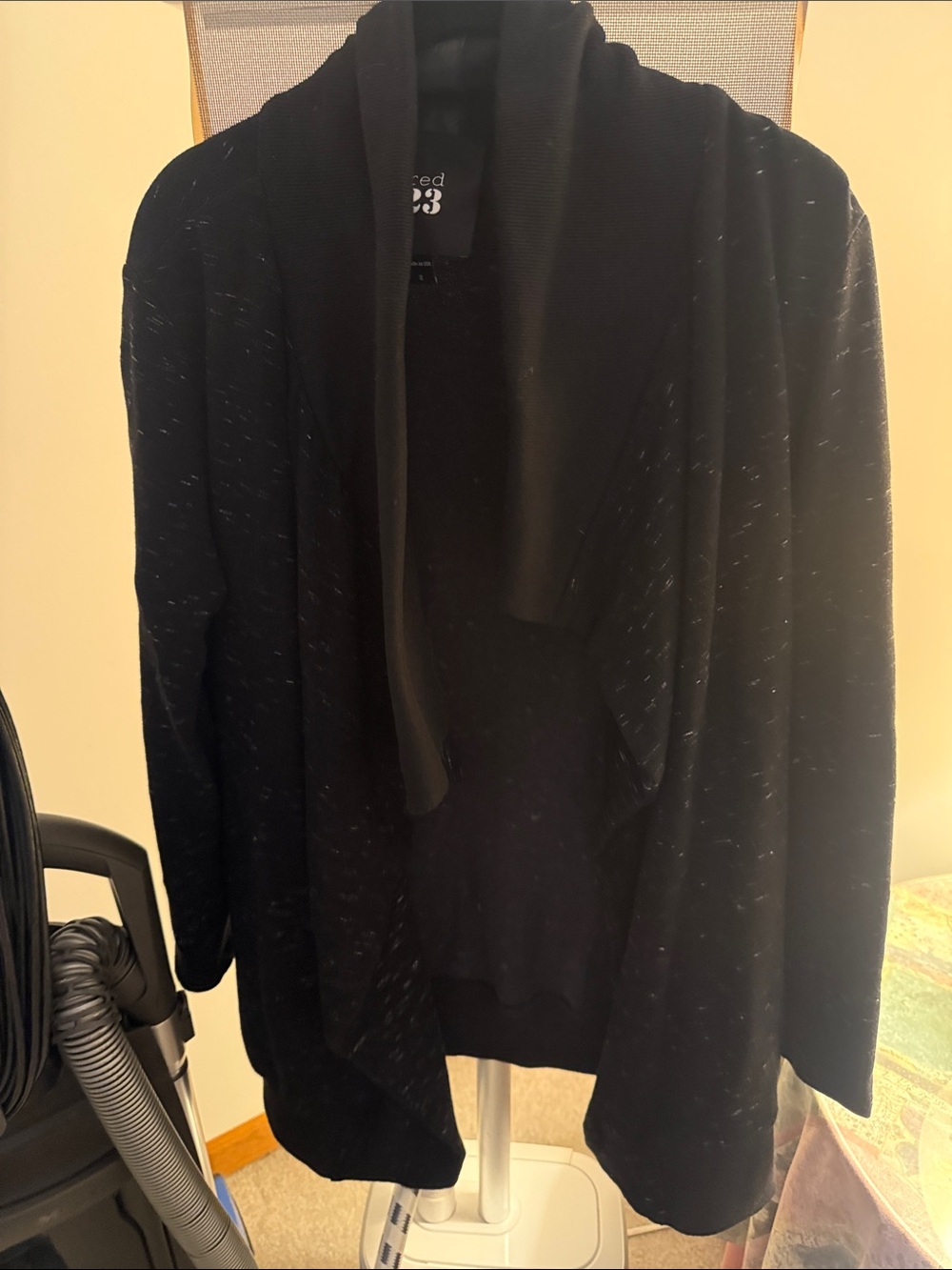 Black Open-Front Women's Sweater Cardigan